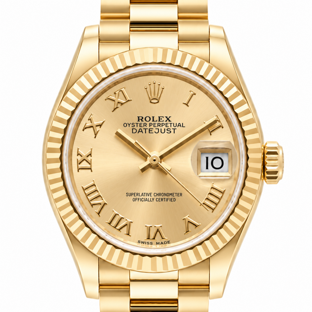 Rolex Datejust 28MM 279178 18K Yellow Gold Watch